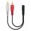 PcCom Essential Cable Adaptador Audio Jack 3.5 mm Hembra a 2x RCA 20cm