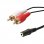 PcCom Essential Cable Adaptador Audio Jack 3.5 mm Hembra a 2x RCA 20cm