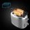 Toaster Cecotec Toast&taste 1000 Retro Double 980W Edelstahl 2 breite Schlitze