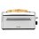 Torradeira vintage HKoenig TOAS32 2 ranhuras compridas e largas 1500 W 7 níveis Descongelação Reaquecimento Preto/Inox