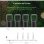 Ksix SmartLED Outdoor Lot de 4 Balises WiFi + APPLICATION Incluse RGBWIC 12W 200 Lumens