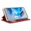 Cool Funda Flip Cover Liso Roja para Xiaomi Redmi Note 12 Pro 5G