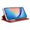 Étui à rabat uni rouge cool pour Samsung A346 Galaxy A34 5G