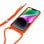 Cool Funda Cordón Liso Naranja para iPhone 14
