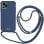 Coole schlichte Cordhülle in Marineblau für das iPhone 14 Pro