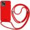 Cool Funda Cordón Liso Rojo para iPhone 14 Pro
