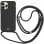 Cool Funda Cordón Liso Negro para iPhone 14 Pro Max