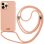 Coole, schlichte Kordelhülle in Pink für das iPhone 14 Pro Max
