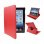 Fantastica custodia girevole in similpelle con funzione di supporto rossa per iPad 2 / iPad 3 / 4