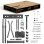 Onkron TS1891-B Soporte TV 50"-90", 100kg max, VESA 800x600, Inclinable, Altura Regulable, Negro