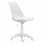 Home Heavenly Tulipa Silla de Escritorio Giratoria/Elevable con Asiento Tapizado Polipiel Blanco
