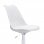 Home Heavenly Tulipa Silla de Escritorio Giratoria/Elevable con Asiento Tapizado Polipiel Blanco