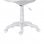 Home Heavenly Tulipa Silla de Escritorio Giratoria/Elevable con Asiento Tapizado Polipiel Blanco