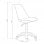 Home Heavenly Tulipa Silla de Escritorio Giratoria/Elevable con Asiento Tapizado Polipiel Blanco