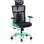 Valk Gaming Noma Cadeira Gaming de Malha Transpirável Preta/Aqua Menthe