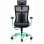 Valk Gaming Noma Cadeira Gaming de Malha Transpirável Preta/Aqua Menthe