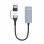 Aisens A109-0710 Adattatore USB 3.2 Gen1/RJ45 2500Mbps 15cm Grigio