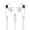 Cool Auriculares Stereo Con Micro para iPhone Blancos