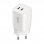 Cooles universelles Netzwerkladegerät Schnellladegerät Dual 2x USB-C 35W Weiß