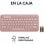 Logitech Pebble Keys 2 K380s tastiera RF senza fili + Bluetooth QWERTY Spagnolo Rosa