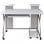 Vidaxl Escritorio Ordenador Madera Contrachapada Blanco 110x52x88,5 Cm