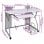 Vidaxl Escritorio Ordenador Madera Contrachapada Blanco 110x52x88,5 Cm