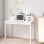Vidaxl bureau en bois de pin blanc massif 110x50x93 Cm