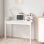 Vidaxl bureau en bois de pin blanc massif 110x50x93 Cm