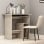 Mesa de madeira compensada cinza concreto Vidaxl 80x45x74 cm