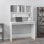 Estantes de mesa Vidaxl Contraplacado branco 102x45x148 cm