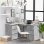 Vidaxl bureau d'angle en contreplaqué gris béton 145x100x76 Cm