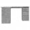 Vidaxl bureau d'angle en contreplaqué gris béton 145x100x76 Cm