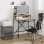 Vidaxl Sonoma bureau en fer et contreplaqué 80x50x90 Cm