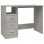Vidaxl bureau avec tiroirs contreplaqué gris béton 102x50x76 Cm