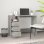 Vidaxl bureau avec tiroirs contreplaqué gris béton 102x50x76 Cm