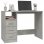 Vidaxl bureau avec tiroirs contreplaqué gris béton 102x50x76 Cm