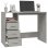 Vidaxl bureau avec tiroirs contreplaqué gris béton 102x50x76 Cm