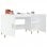 Vidaxl Bureau Contreplaqué Blanc 140x50x75 Cm