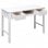 Vidaxl bureau en bois de Paulownia massif blanc 108x45x76 Cm