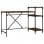 Vidaxl bureau avec étagères en fer et bois chêne fumé 135x50x90 Cm