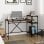 Vidaxl bureau avec étagères en fer et bois chêne fumé 135x50x90 Cm