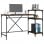 Vidaxl bureau avec étagères en fer et bois chêne fumé 135x50x90 Cm