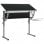 Mesa de desenho Vidaxl Madeira e Aço Preto e Cinza 110x53x(58-87) Cm