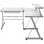 Vidaxl Scrivania Angolare In Compensato Bianco 132x112x99 Cm