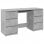 Bureau Vidaxl contreplaqué gris 140x50x77 Cm