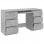 Bureau Vidaxl contreplaqué gris 140x50x77 Cm