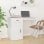 Vidaxl Escritorio De Madera Contrachapada Blanco 100x49x75 Cm