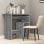 Mesa de madeira compensada Vidaxl Sonoma cinza 80x45x74 cm