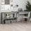 Vidaxl bureau d'angle en contreplaqué gris béton 200x50x76 Cm