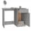 Vidaxl bureau contreplaqué Sonoma gris 100x50x76 Cm